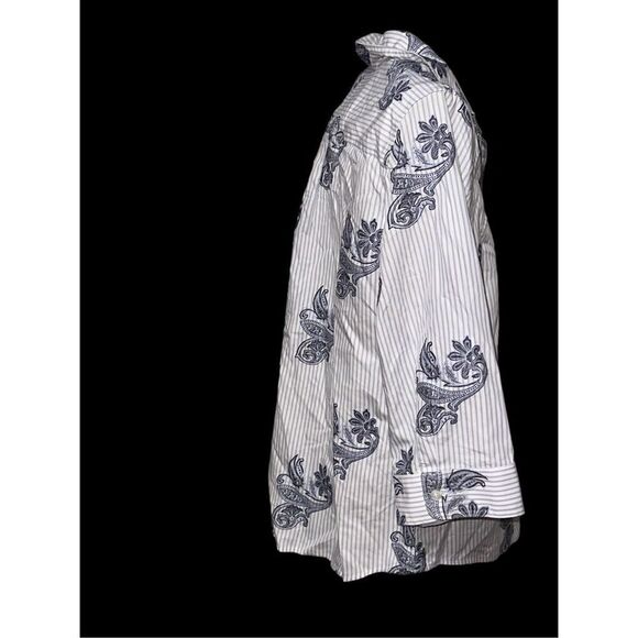 GREAT CONDITION WOMEN NO-IRON Paisley-Print Cotton Shirt bohemian BLOUSE CHICO S - Picture 5 of 14